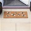 Garden Mile Zerbino con inserto decorativo antiscivolo, in fibra di cocco naturale, 23 x 53 cm, tappetino di benvenuto per ingresso esterno portico (api miele)