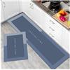 Aoojlo Tappetini da Cucina, Tappeto Cucina Antiscivolo Lavabile, Tappeti da Cucina Assorbente, Tappetino Tappeti Passatoia Cucina Corridoio Soggiorno Lavanderia Bagno Zerbino 40x60cm, Yellow