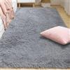 ZHIQXUE Tappeto Peloso Soggiorno 330 x 370 cm Morbido Tappeti Camera da Letto Shaggy Facile Manutenzione per Camera da Letto e Bambini, Scendiletto, Grigio Chiaro