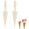 HERCHR 2 pezzi Rullo per cialde gelato, Stampo Cono Gelato Fai Da Te in ABS