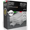 Eurocali Copertura Profilo alluminio per Strisce LED MEDUSAFLEX mod. Andromeda 2 Metri - Opaca - Made in Italy in Policarbonato stabilizzato UV certificata UL94HB - Pacco da 10 (20m)
