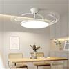 Silamp Ventilatore Silenzioso da Soffitto con Luce LED Naturale e Telecomando 48W