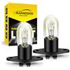 Ruiandsion 2pcs Z187 Lampadina a microonde 250V 20W Lampadina a microonde per lampada universale a microonde Forno a pera, bianco caldo