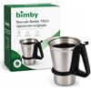 DIERRESTORE Boccale Bimby TM21 ORIGINALE RIGENERATO COME NUOVO - Capacità da 2LT - in Acciaio Inox con Impugnatura Ergonomica - Tacche di Misurazione e Sensore Temperatura Integrato - Ricambi Bimby TM21 ORIGINALI