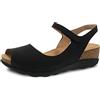 Dansko Marcy Sandalo con zeppa da donna - comode scarpe con zeppa con supporto per arco - cinturino regolabile con gancio e anello - calzature versatili da casual a eleganti - suola in gomma leggera,