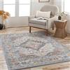 Livabliss Casablanca Tappeto Vintage Tappeto Per Soggiorno, Corridoio, Cucina Tappeti Orientale, Classico, leggera Manutenzione Pelo Corto, Ampio 200x274 cm, Grigio Talpa, Blu e Grigio