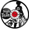 Il Catoju del Vinile Orologio da Parete in Vinile anime - design unico attack on titan, AOT - Decorazione Murale per Casa, Cameretta o Ufficio - Idea Regalo Originale per Fan e Amanti degli anime- Catoju