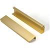 SYZOW 6 Pezzi Maniglie per mobili da cucina 224mm maniglie nascoste Oro -Maniglie Armadio Oro Maniglie Cassetti Nascosta Maniglie per Mobili in Alluminio