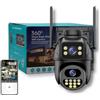 GASIASHOP SRL TELECAMERA SPEED DOME PTZ WIFI 6 MP DOUBLE LENS AUTOTRACKING RICONOSCOMENTO UMANO AUDIO BIDIREZIONALE COMPATIBILE TERZE PARTI IP65