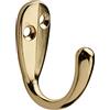 HASWARE 6 ganci appendiabiti, ganci da parete, ganci appendiabiti resistenti, con 12 viti per camera da letto, bagno, cucina, porta parete (ottone luminoso)