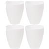 Happyyami 6 Paralumi in Plastica Bianca Foglia a Ferro di Cavallo, Lampada da Tavolo, Parete, Sospensione