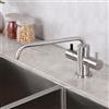 XDSMB Rubinetto Osmosi Inversa 2 Vie per Lavello da Cucina a Doppia Maniglia a Doppia Fredda Rubinetto Depuratore Acqua 360° Rotazione,Spazzolato