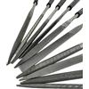 Ncheli Set di 10 lime Ncheli per modellismo : lima piatta, triangolare, tonda, quadrata, semitonda - 4 mm × 160 mm in acciaio al carbonio di buona qualità, impugnatura in PVC morbida e antiscivolo