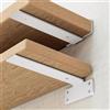 HUIBOHOU 2 Pezzi Staffe per Mensola in Metallo, Robuste Staffe da Parete per Scaffalature, Supporto a Parete Appeso (Bianco, 15 cm)