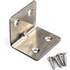 Zernnis Staffe angolari in acciaio inox a forma di L, per scaffalature in legno, 38 x 30 x 30 mm, 20 pezzi