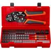 PEBA Set di pinze crimpatrici Micro-Fit 3.0 con 2 - 10 pin, 2 file, prese e connettori, 0,03 - 0,5 mm², pinza precisa per griglia da 2,0 - 3,0 mm, compatibile con terminali Molex Micro-Fit, Dupont