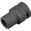 QUARKZMAN Bussola a impatto da 3/4 di pollice, 19 mm, 12 punti, acciaio CR-MO, lunghezza 56 mm, misure metriche standard