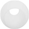 Lurrose Paralume in Vetro Bianco Opaco Rotondo da 10cm Doppio Foro e Bocca Piatta per Lampade a Sospensione, Decorazione Versatile per Cucine e Camere