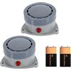 Mengshen 2 Pack rivelatore di perdite d'acqua, sensore d'acqua allarme di inondazione 120dB wireless impermeabile forte audio luce avvisi batteria-operato per appartamento casa