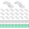 QUARKZMAN 20Pack Fascette Rigide per Fascetta da 5x15mm/Cavo, Fascette a Forma di U in Acciaio Inossidabile con 1 Foro per Conduit, Filo, Cordone, Fissaggio Tubi