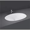 Arredobagno e Cucine Lavabo lavandino ovale sottopiano da incasso in ceramica bianca cm.50
