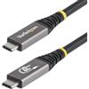 StarTech.com Cavo USB4 da 3m, Cavo USB-C Certificato USB-IF, 20 Gbps, PD 60W, DP 2.1 4K 120Hz, Resistente Cavetto Tipo-C con guaina in TPE, Nero