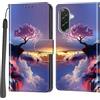 PHINIENLAND Cover per Samsung Galaxy A37 / Galaxy A36 Case PU Pelle Custodia [Kickstand] [Chiusura magnetica] [Slot per Schede], Portafoglio Flip Custodia per Samsung A37 / A36,Montagna