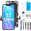 Hoonyer Schermo per iPhone 12/ iPhone 12 Pro, Schermo LCD di Ricambio Touch 3D Touch Assemblaggio digitalizzatore con kit di riparazione