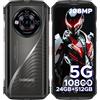 DOOGEE S118 Pro Rugged Smartphone 5G, 512GB + 24GB, Dimensity 7050 10800mAh/33W, 108MP+20MP+8MP Telefono Indistruttibile, 6.6 FHD+ 120Hz, Android 14, 5G Dual SIM/WiFi 6/NFC/OTG, Argento
