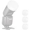 Supon V1 Kit diffusore a cupola per flash Godox V1 a testa rotonda, accessori per V1C V1S V1N V1O V1F Speedlite - Confezione da 3 bianco (confezione da 3 pezzi)