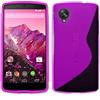 ebestStar - Cover Compatibile con LG Nexus 5 E980 Custodia Protezione S-Line Design Silicone Gel TPU Morbida e Sottile, Viola [Apparecchio: 137.84 x 69.17 x 8.59mm, 5.5'']