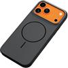 QJONSIU Cover Compatibile con iphone 17 Pro, Compatibile con MagSafe, Ultrafina TPU + PC Anti-Graffio Protettiva Case-Nero