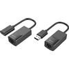 Techly 103199 Extender USB su Cavo Cat.5E/6 60m Nero