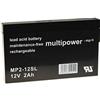 akku-net - Batteria al piombo (multipower) MP2-12SL compatibile con YUASA NP2-12, 12 V, al piombo acido