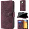 CaseGla Cover per Xiaomi Redmi 13C 4G/5G, Borgogna | Blocco RFID, Portafoglio Pelle PU, Flip Libro, Porta Carte, Magnetica Libretto, Antiurto Protezione Completa