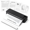 TATTMUSE Stampante Portatile A4, Stampante Termica Compatibile con iPhone/PC/USB, Wireless Bluetooth, Stampa Contratti/Ricevute/Documenti, Stampa in Nero e Bianco