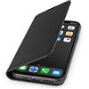 WIIUKA Custodia in vera pelle per Apple iPhone 11 Pro Max, con scomparto per carte di credito, extra sottile, colore nero, compatibile con iPhone 11 Pro Max
