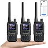 BAOFENG GT-5R Mini 5W Radio Doppia banda, Walkie-Talkie VHF/UHF, Programmazione tramite app wireless, 999 Canali, Doppio PTT, Porta di ricarica USB-C, Ricevitore Airband/FM (confezione da 3)