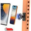 woleyi Supporto a doppio magnete per tablet mobile, potente e portatile, scaffale metallico/palestra/carrello elevatore/frigorifero supporto magnetico per iPad, Galaxy Tabs, iPhone e accessori