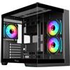 Itek Case Itek Dark Cave Ds - Gaming Tower, Atx, 3x12cm Argb Fan, 2xusb3, TypE-C, Side & Front Panel Temp