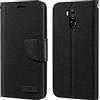 Shantime Custodia Portafoglio Flip in Tessuto Oxford Compatibile con Oukitel K9, Cover Protettiva Magnetica con Slot Carte e Supporto(Nero)