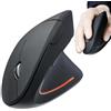 Genérico Ergonomic Mice for Laptop - Wireless Rechargeable Vertical Computer Mouse with USB Receiver | Comfortable Input Device for Work, Study, Home, Business Trip & Professional Creation | Portatile