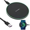 LEVMEK Caricatore Wireless 35W, Caricabatterie Senza Fili Qi Ricarica Rapida con Cavo USB-C, Base Ricarica Senza Fili Antiscivolo LED Notte per iPhone 16/15/14/13/12/11/XS/SE, Galaxy S25/S24/S23/S22