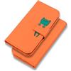 FERLAN Cover per Xiami Redmi Note 9,Cartone Animato Flip Caso in Pelle Premium Portafoglio Custodia con Chiusura Magnetica,Slot per Schede e Supporto Funzione,Arancione
