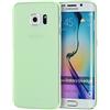 doupi UltraSlim Custodia per Samsung Galaxy S6 Edge, Satinato fine Piuma Facile Mat Semi Trasparente Cover, Verde
