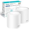 TP-Link Deco X50 AX3000Mbps Sistema WiFi 6 Mesh basato su intelligenza artificiale per tutta la casa, Booster WiFi dual-band con 3 porte Gigabit, copertura fino a 4.500 ft2, collega fino a 150