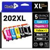 Koala Cartuccia d'inchiostro Compatibili per Epson 202 XL 202XL Multipack per Expression Premium XP-6000 XP-6005 XP-6100 XP-6105 Stampante (Nero/Foto Nero/Ciano/Magenta/Giallo, 5 Pièces)