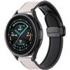 FiiMoo Leather Cinturino Compatibile con Amazfit Bip 3/Bip 3 Pro/Amazfit Bip/Amazfit GTS 4/GTS 4 Mini/Amazfit GTS 3, 20mm Ricambio Cinturino, Cinturini Magnetici Silicone per Amazfit GTR Mini-Bianco