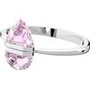 Swarovski Lucent Bracciale Rigido, Cristallo Oversize Taglio a Goccia su Montatura in Acciaio Inossidabile con Chiusura Magnetica, Taglia M, Rosa
