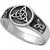TQWSVUM Anello Nodo Celtico Vichingo Norreno -Anello In Acciaio Inossidabile Con Nodo Triquetra Vintage da Uomo Donna -Nordic Trinity Knot Wedding Band Promise Ring Gioielli Irlandesi